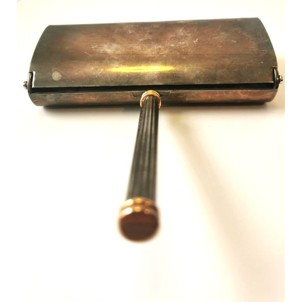 Zino Chrome Table Sweeper Crumb Brush Italian Handheld Cleaner Mid  1950s